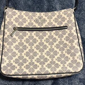 Kate Spade Cream and Gray Clover Shoulder Bag